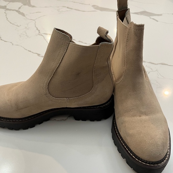 Caslon Shoes - Caslon Tan Chelsea Boots Suede Slip-On